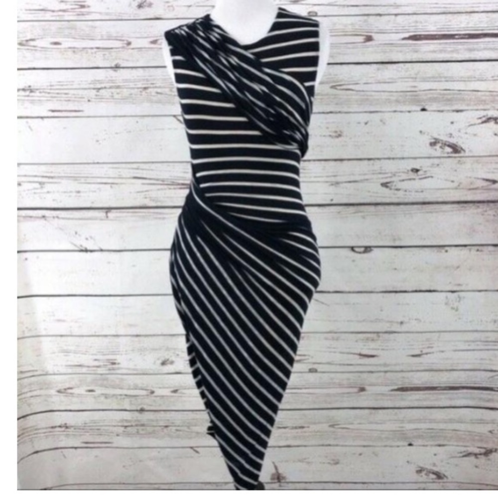 Bailey44 dress, casual navy/white stripe small